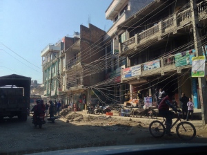 Webs of electrical wires on Kathmandu streets can be very dangerous during and after an earthquake
