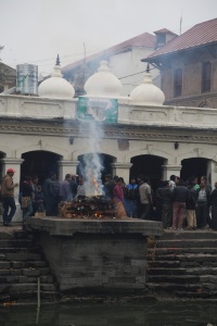 Pashupatinath is well known as a cremation site and on Maha Shivaratri festival it was business as usual. © Donatella Lorch