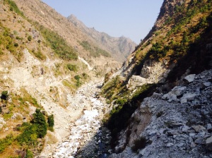 The shortest route from Kathmandu to India where even the tracks are impassable due to landslides. Copyright Donatella Lorch