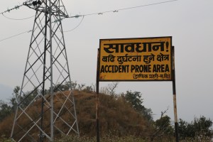 Road signs are an obvious alert to drivers © Donatella Lorch