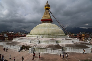 Bodhnath Stupa, a UNESCO World Heritage site is an island of calm in the chaos of Kathmandu. ©Donatella Lorch