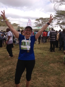 Crossing the finish line at the Lewa Marathon in Kenya. © Donatella Lorch