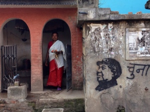 There are still stenciled Chairman Mao portraits in Kathmandu as well as Nepal's villages. ©Donatella Lorch