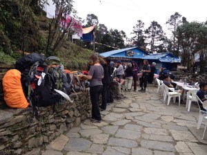 In October, peak tourist season in Nepal, the main trails of the Annapurna Circuit are full of foreign trekkers. ©Donatella Lorch
